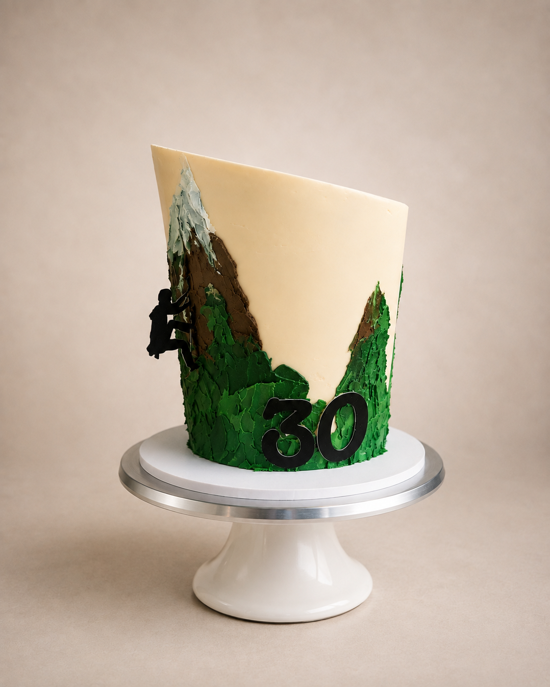 Pallet knife Mountain 30th Birthday Cake