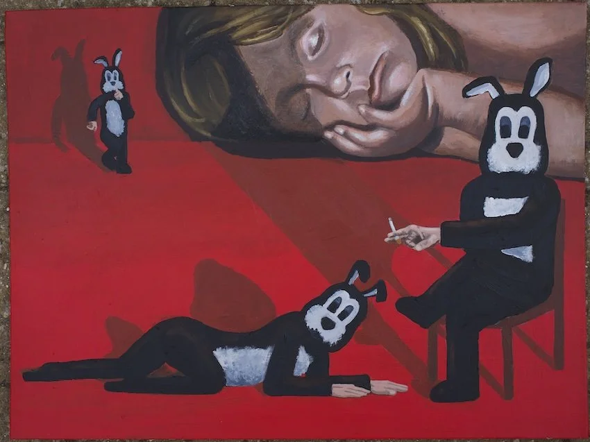 Acrylic on canvas board.