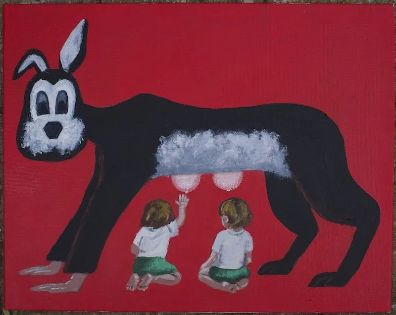 Acrylic on canvas board.