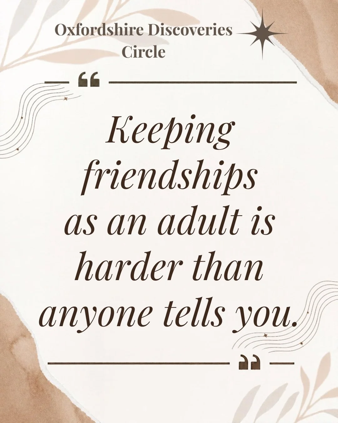 Most of us have a friend we keep saying we&rsquo;ll see soon. 

Weeks turn into months, and the diary fills up with everything except the people we&rsquo;d actually like to spend time with.

Our events are built to fix that. Small groups, a welcoming
