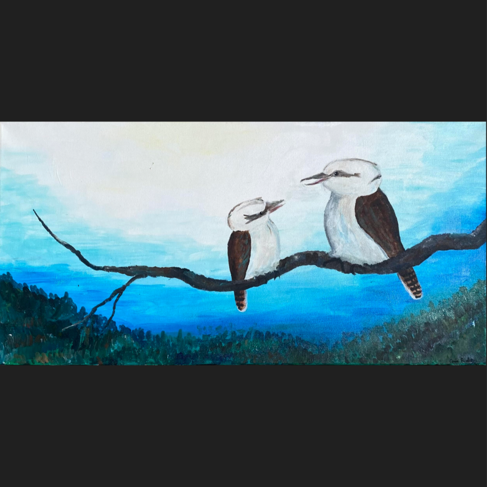 Kookaburra and Baby in the Blue Mountains