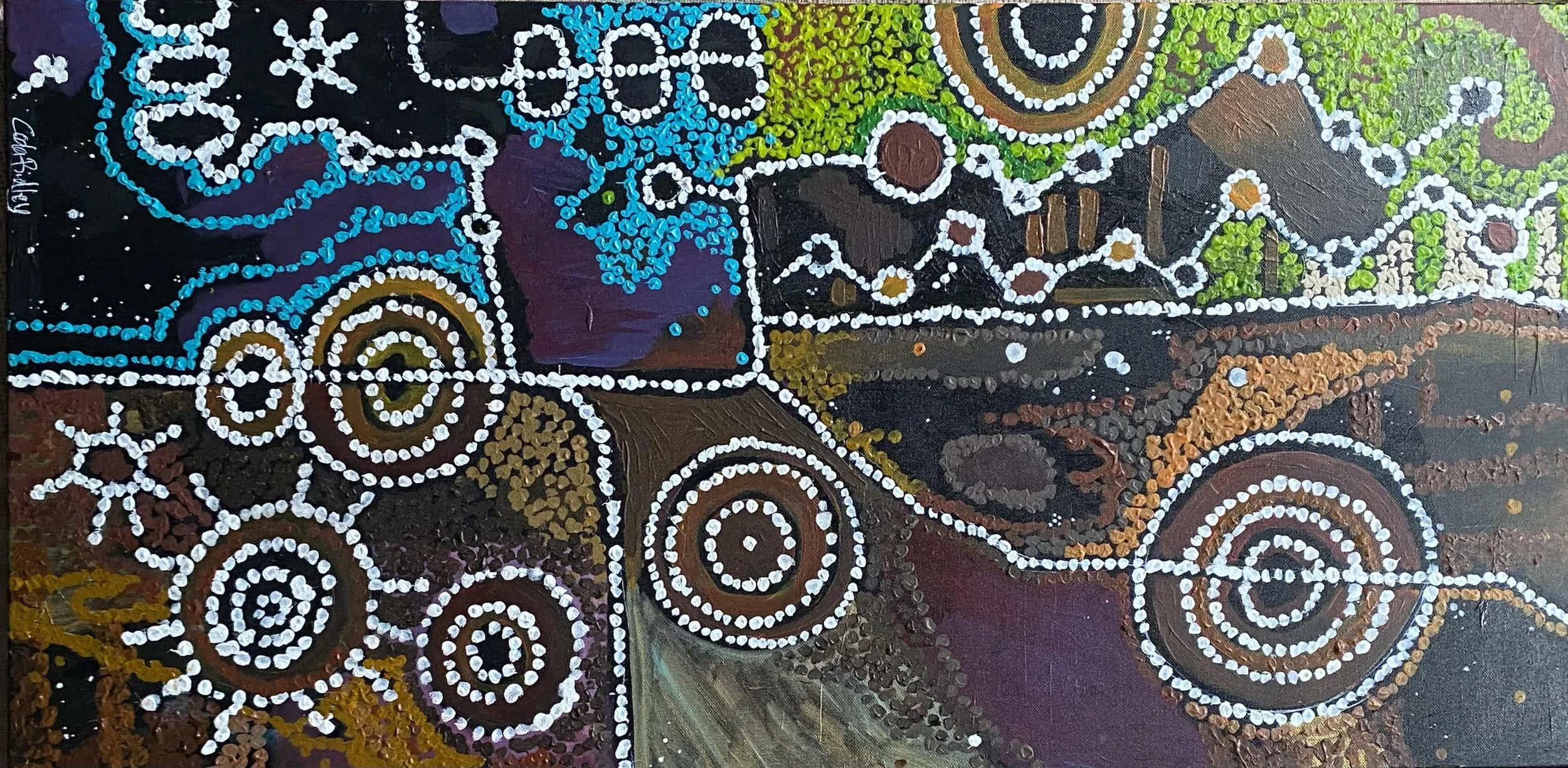 Landscape dot Painting by Coda Ridley
