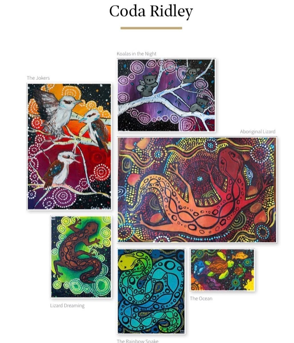 Collection of six artworks from Vivid Sydney 2022 By Coda Ridley