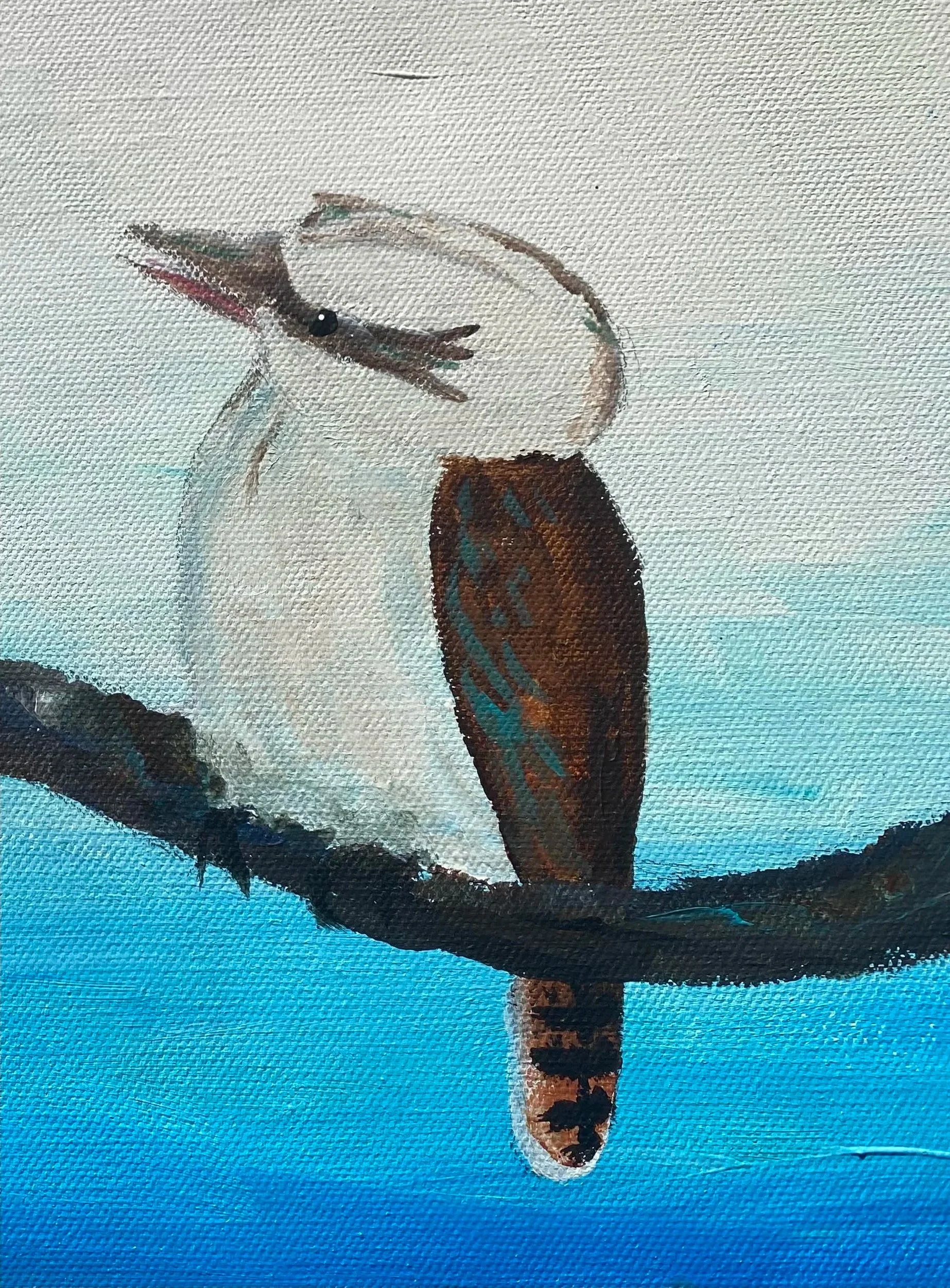 Close up painting of a kookaburra
