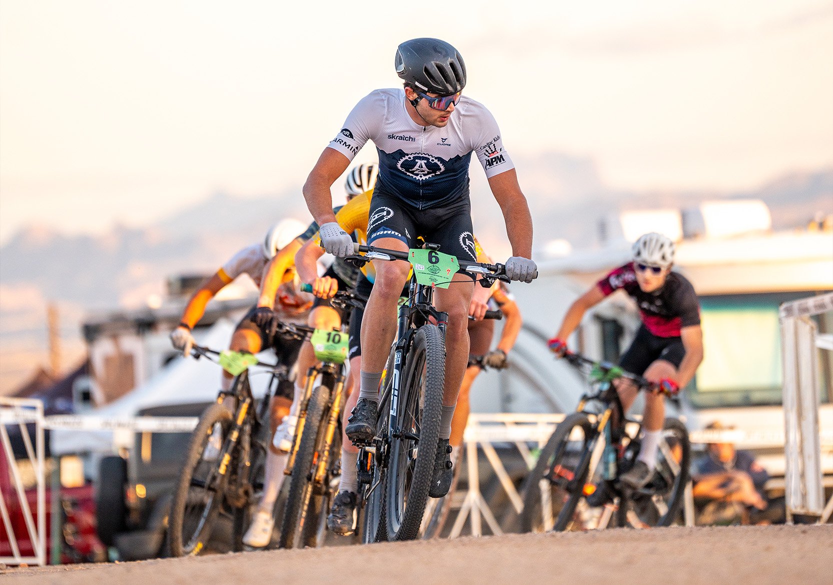 Mountain bike racer at Cactus cup
