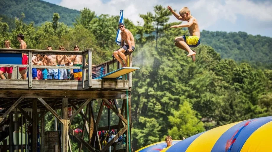 Camp Rockmont boys on blob