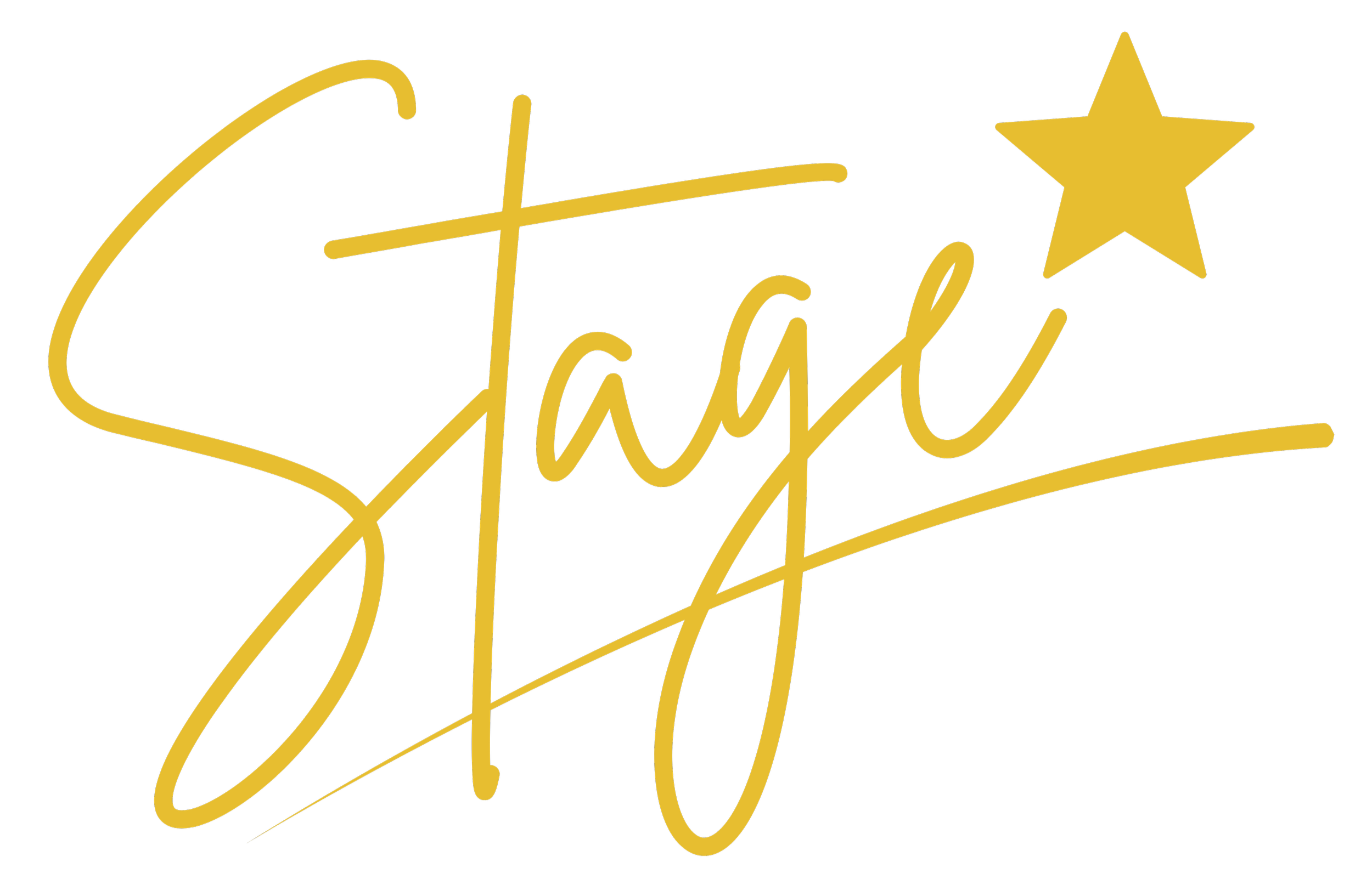 Yellow cursive text that says "Thank you" with a gold star to the right on a black background.