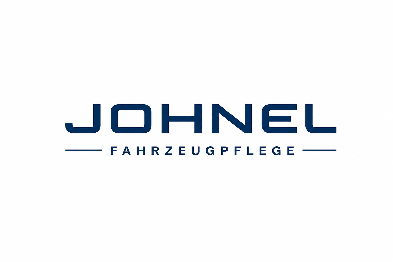 Logo for JOhnel Fahrzeugpflege with blue text on a white background.