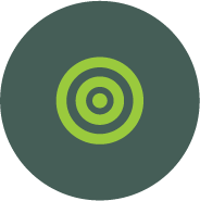 Green spiral symbol on a dark background