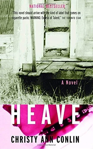 Book cover of 'Have' by Christy Ann Conlin featuring a pink and black design with a door and grass in the background.