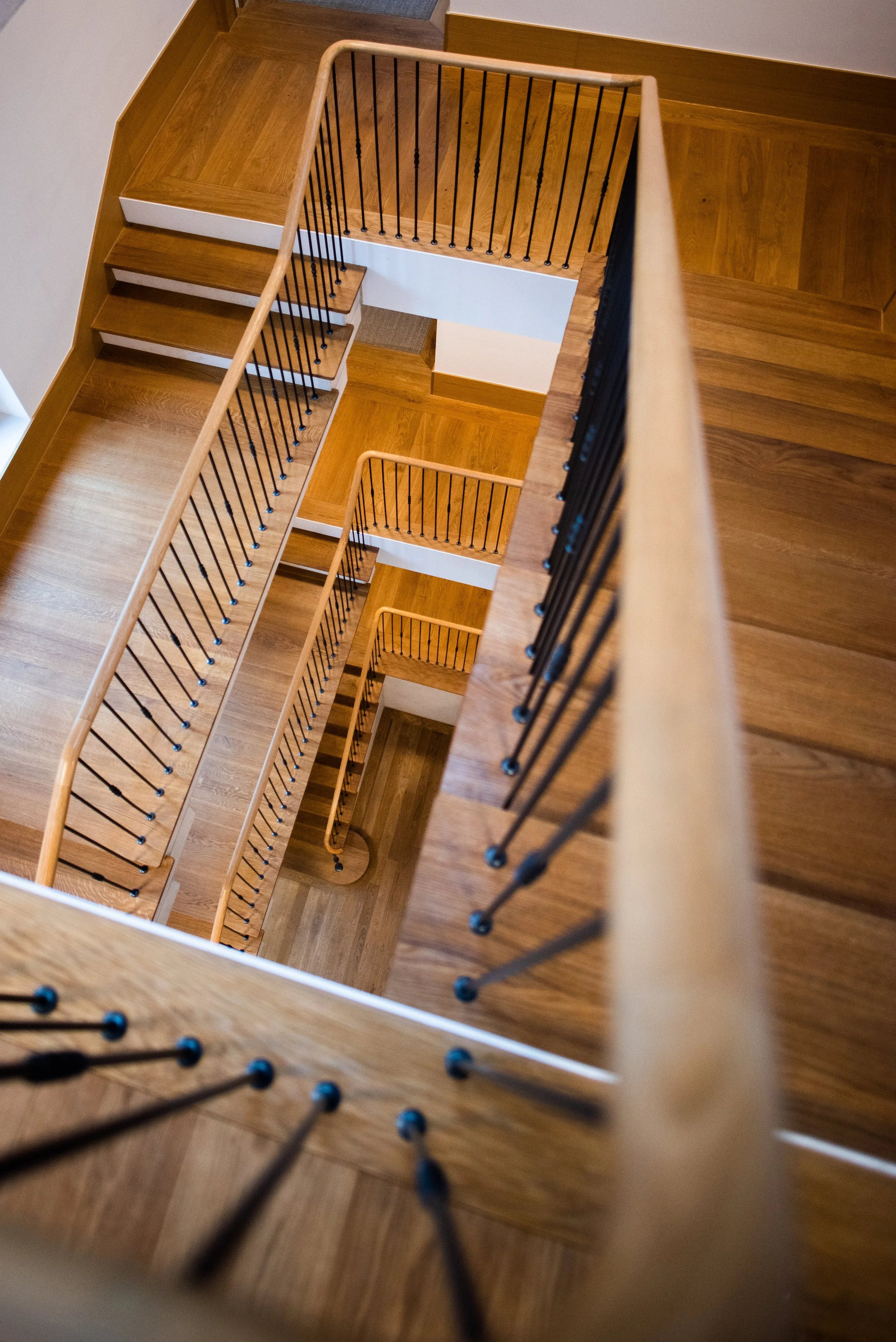 Portage Creek Carpentry craftsman trim  and railings and floors in Jackson County and Ann Arbor Michigan