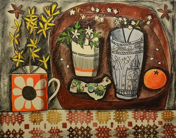 MRS BIRCHALL'S MEXICAN BIRD · 2018 · Mixed media · 49x40cm · SOLD