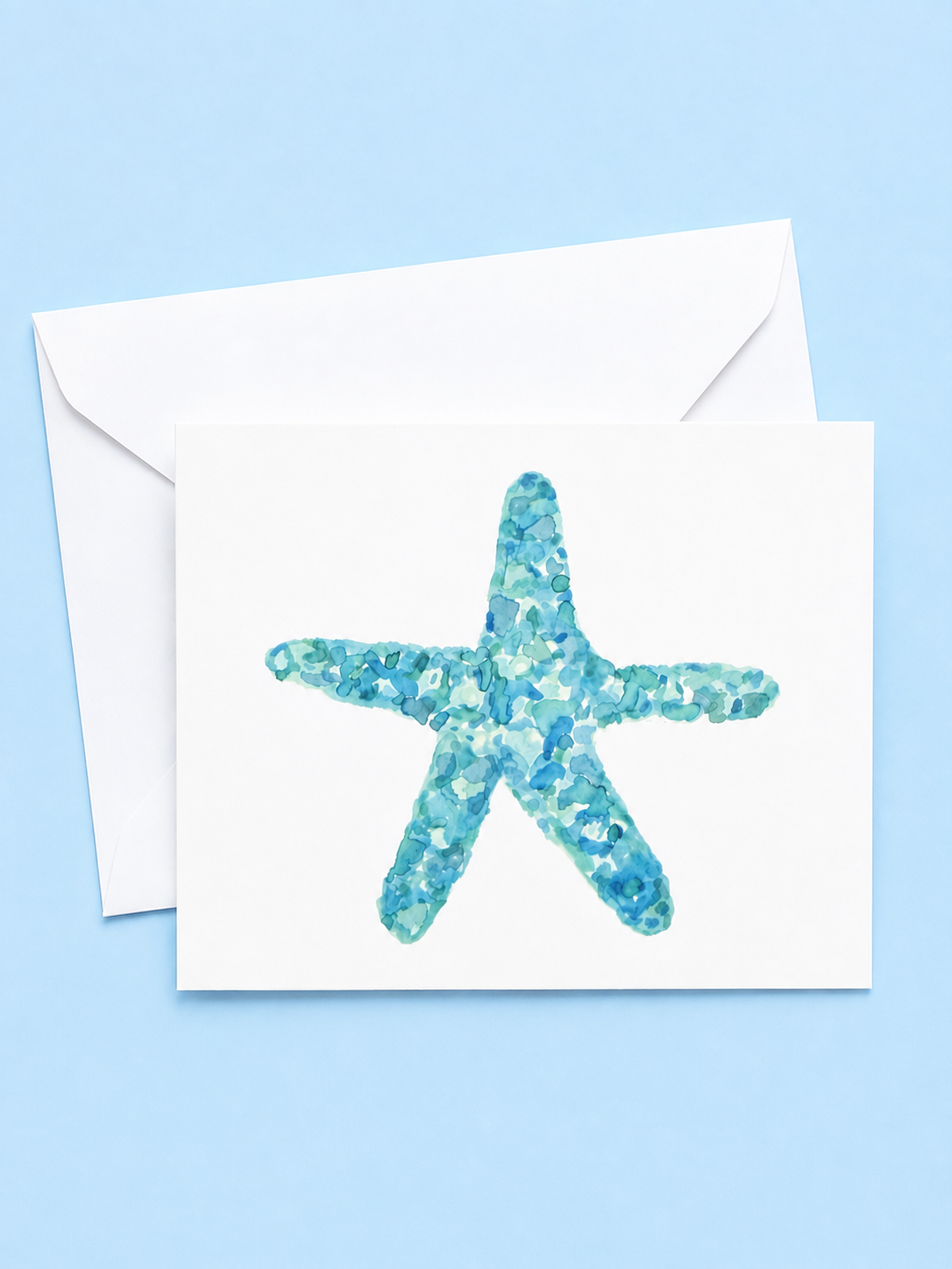 Seaglass Starfish Stationary, Set of 6