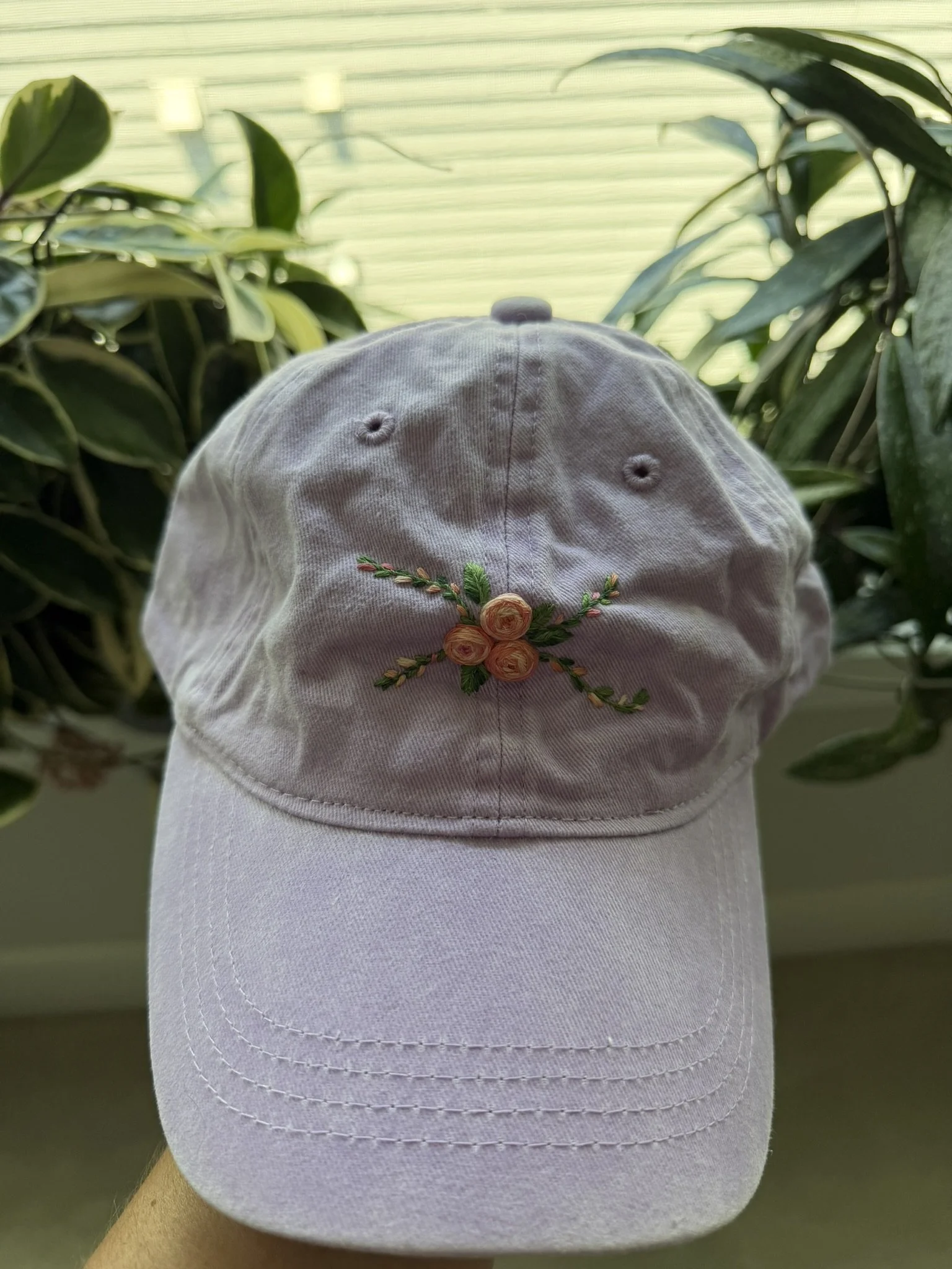 #3 Hand Embroidered Floral Hat