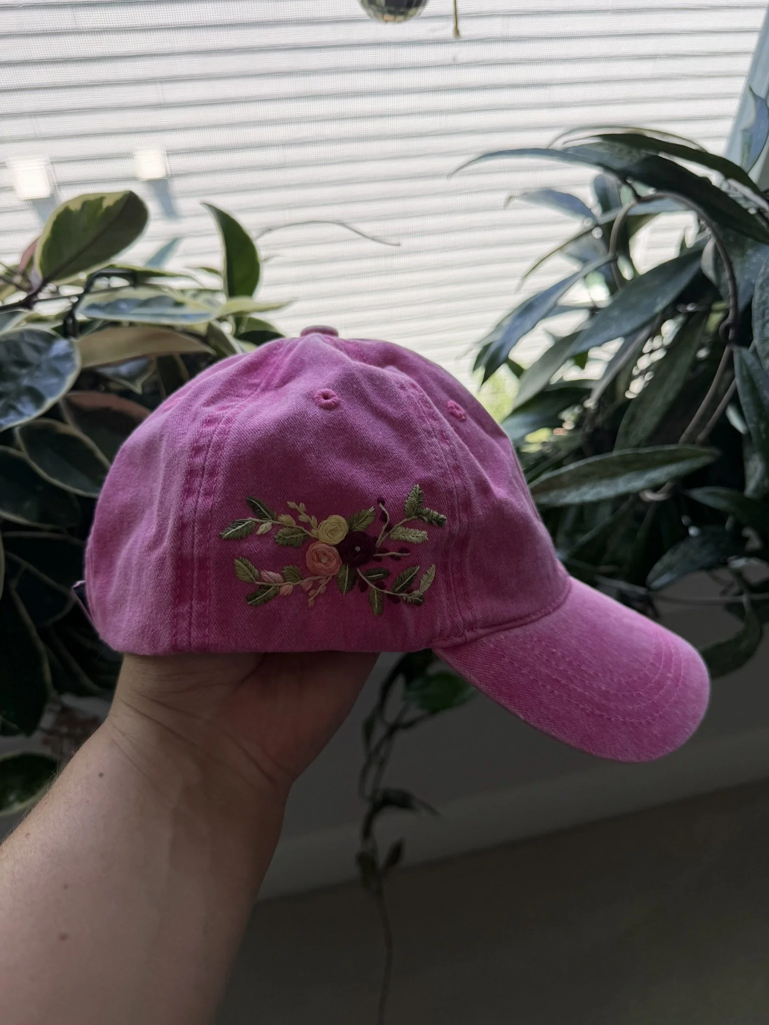 #4 Hand Embroidered Floral Hat