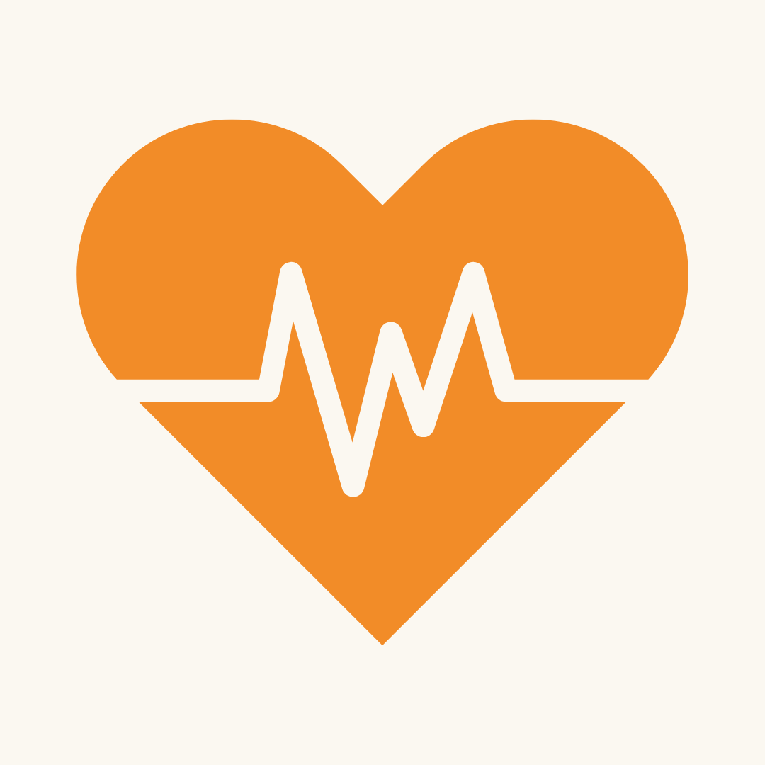 heart with an EKG tracing to represent faithful service