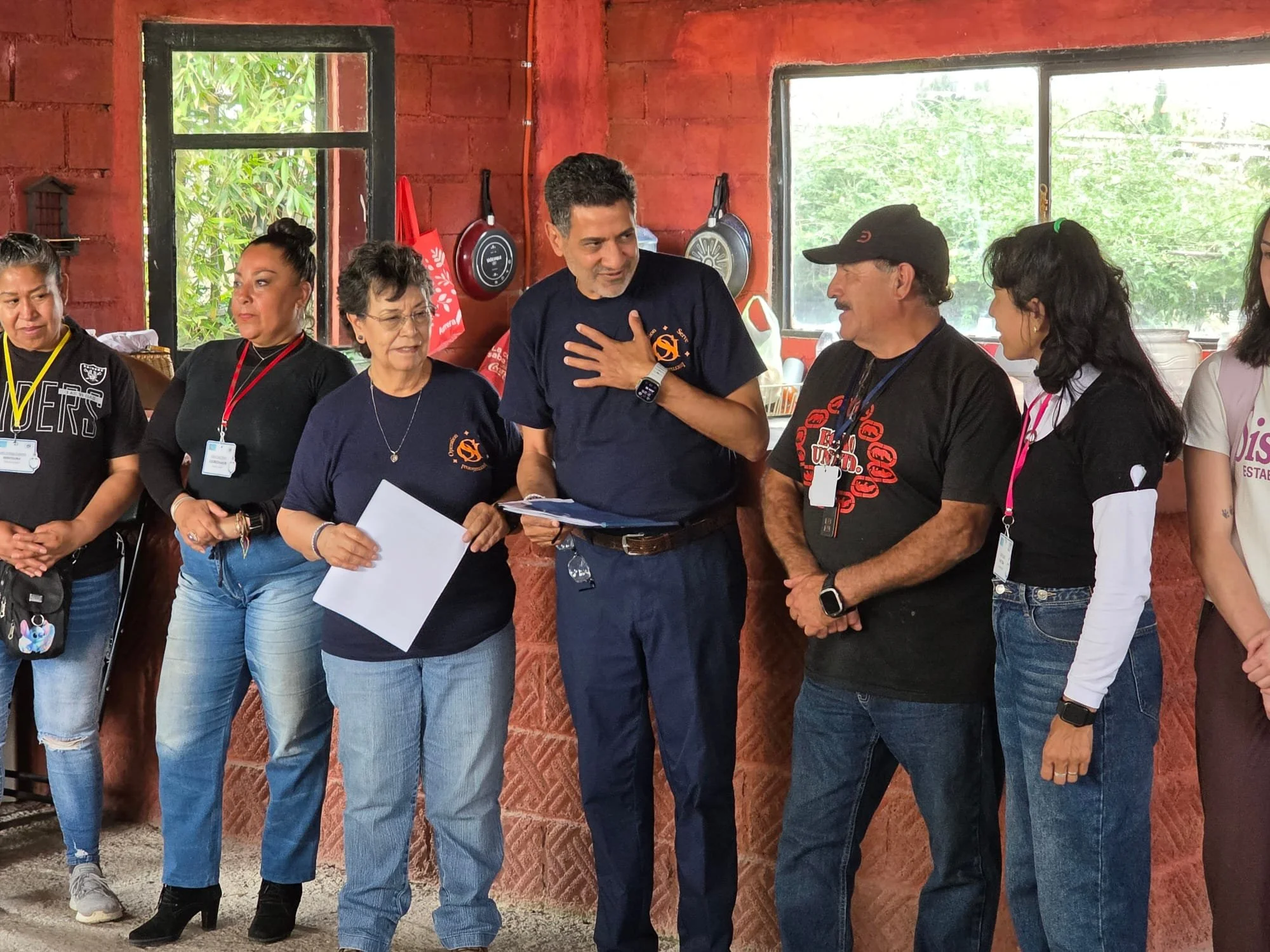 Operation Serve International team members preparing and coordinating ministry activities together.