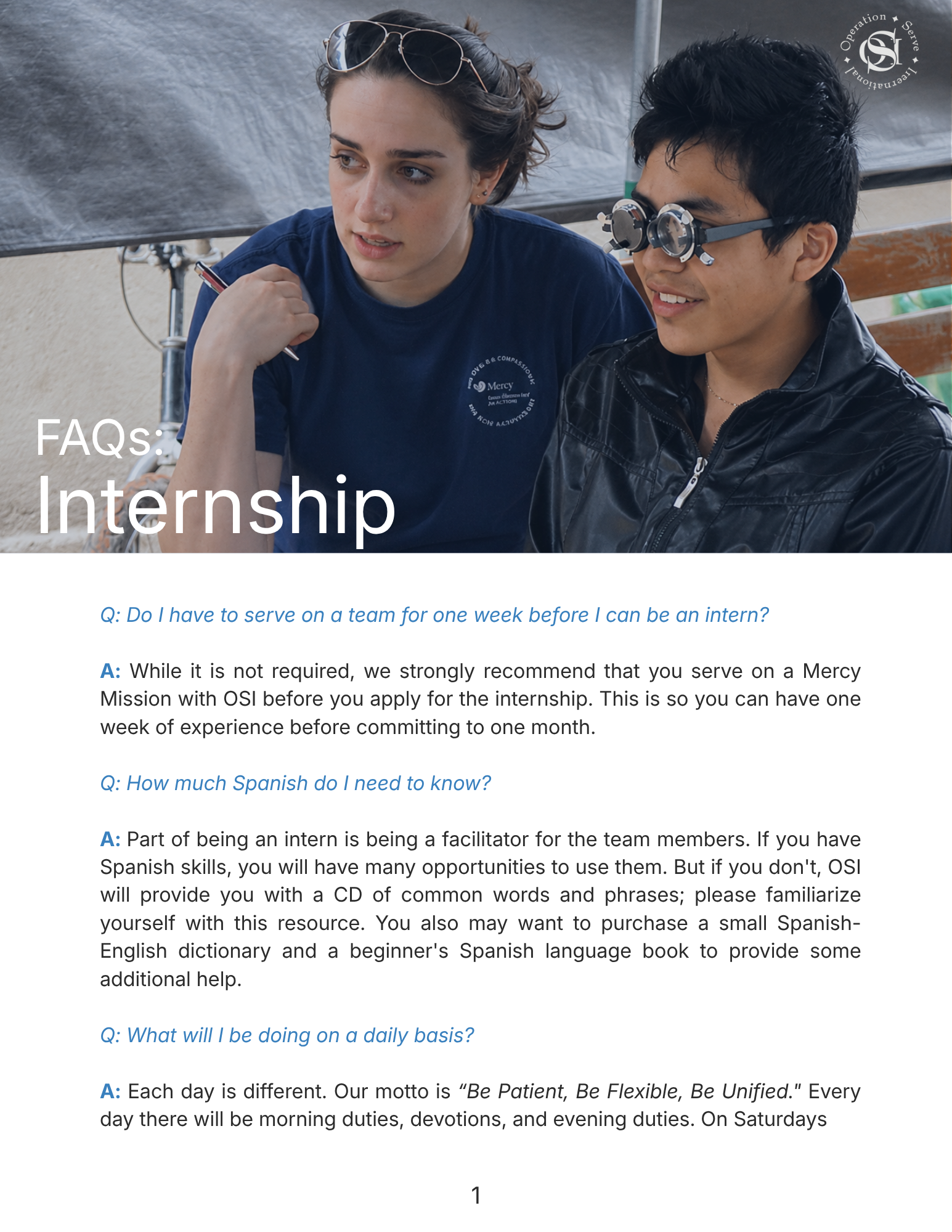 Internship FAQs