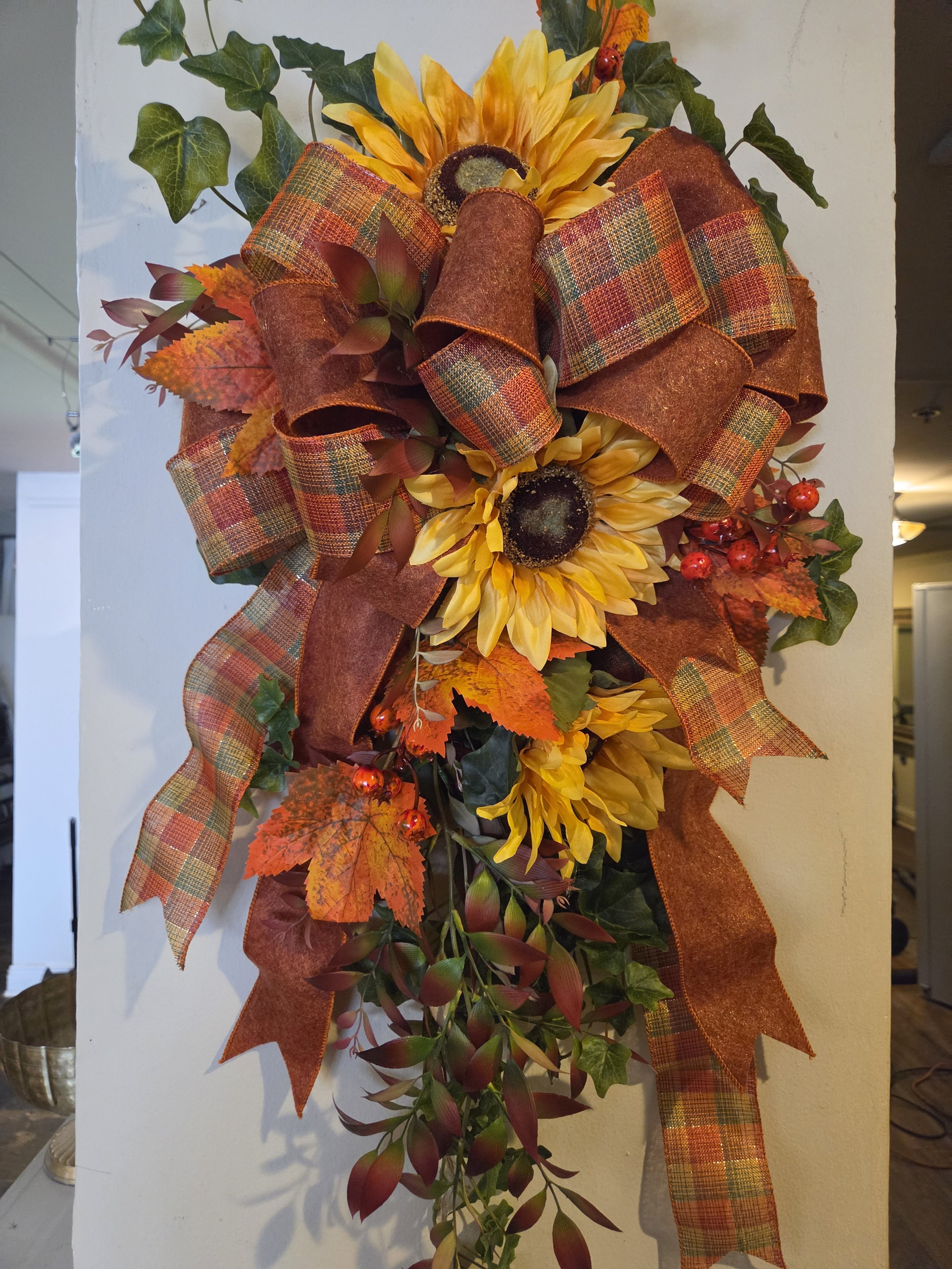 Autumn Sunflower Swag