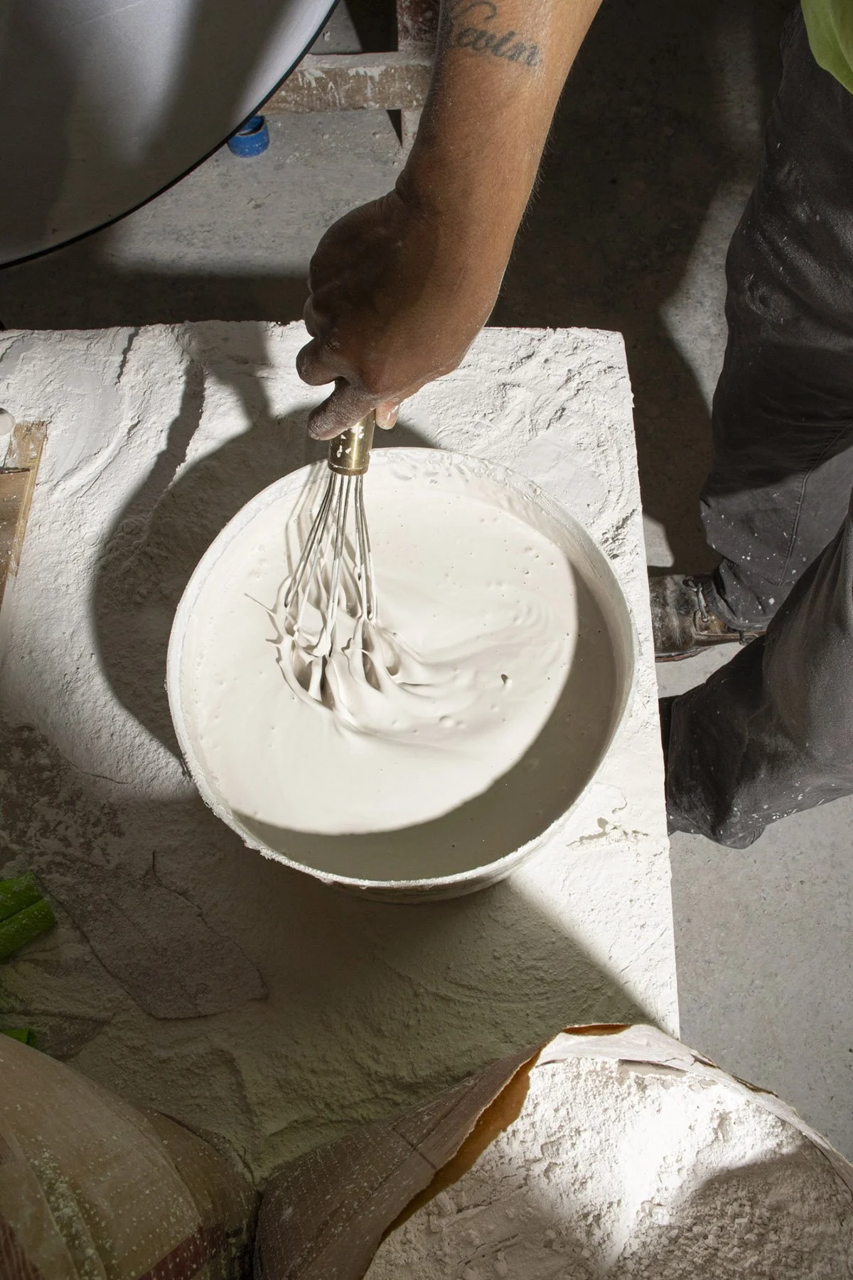 plaster being mixed for the hstoric renovation of the Waldorf Astoria Hotel NYC