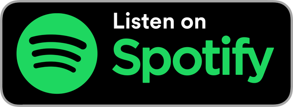 Spotify logo with the text "Listen on Spotify" in white and green on a black background.