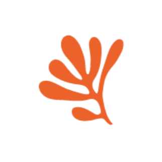 Orange abstract leaf design.