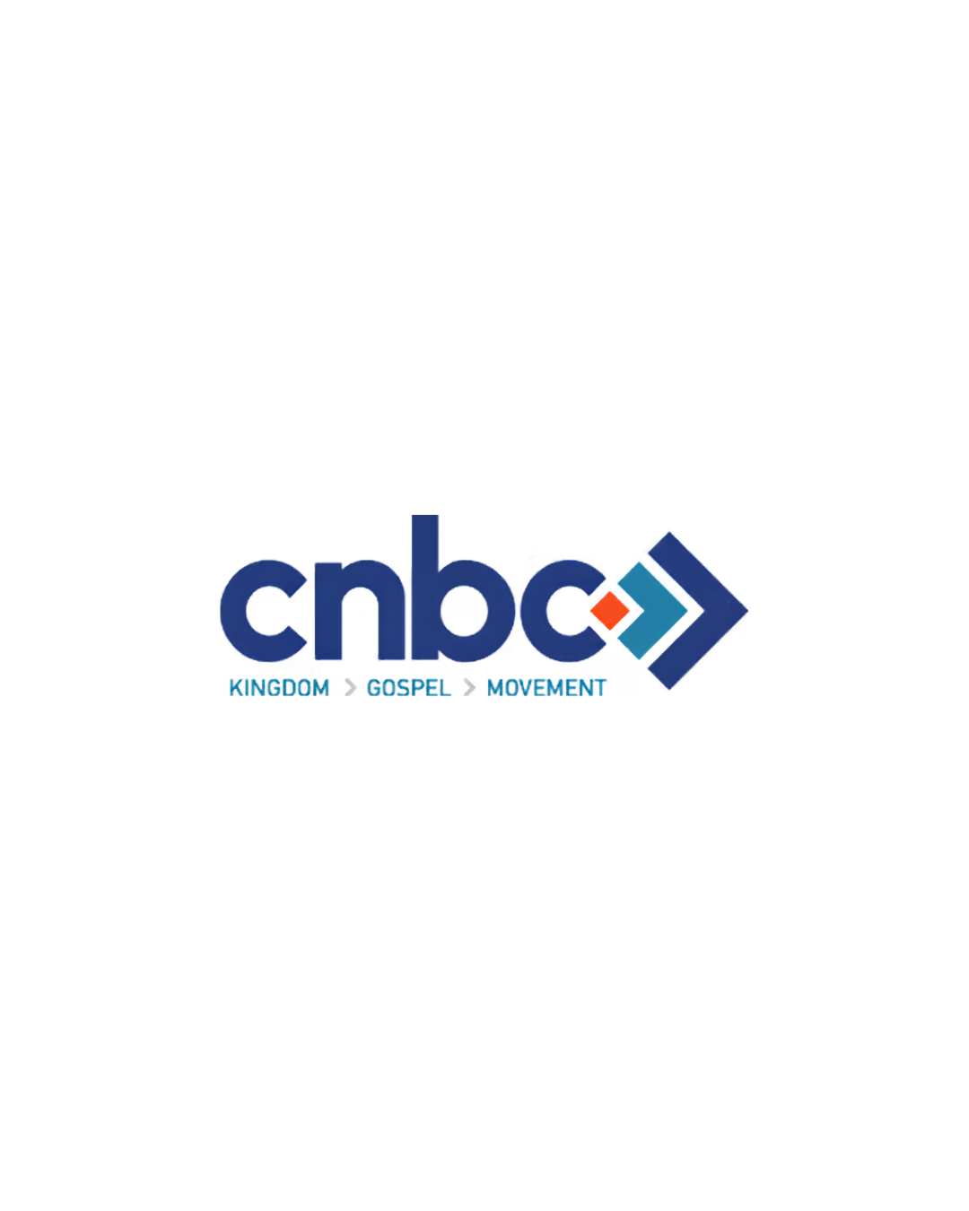 Logo of CNBC with the text 'KINGDOM OF GOD BELIEVEMENT AND MOVEMENT' underneath.