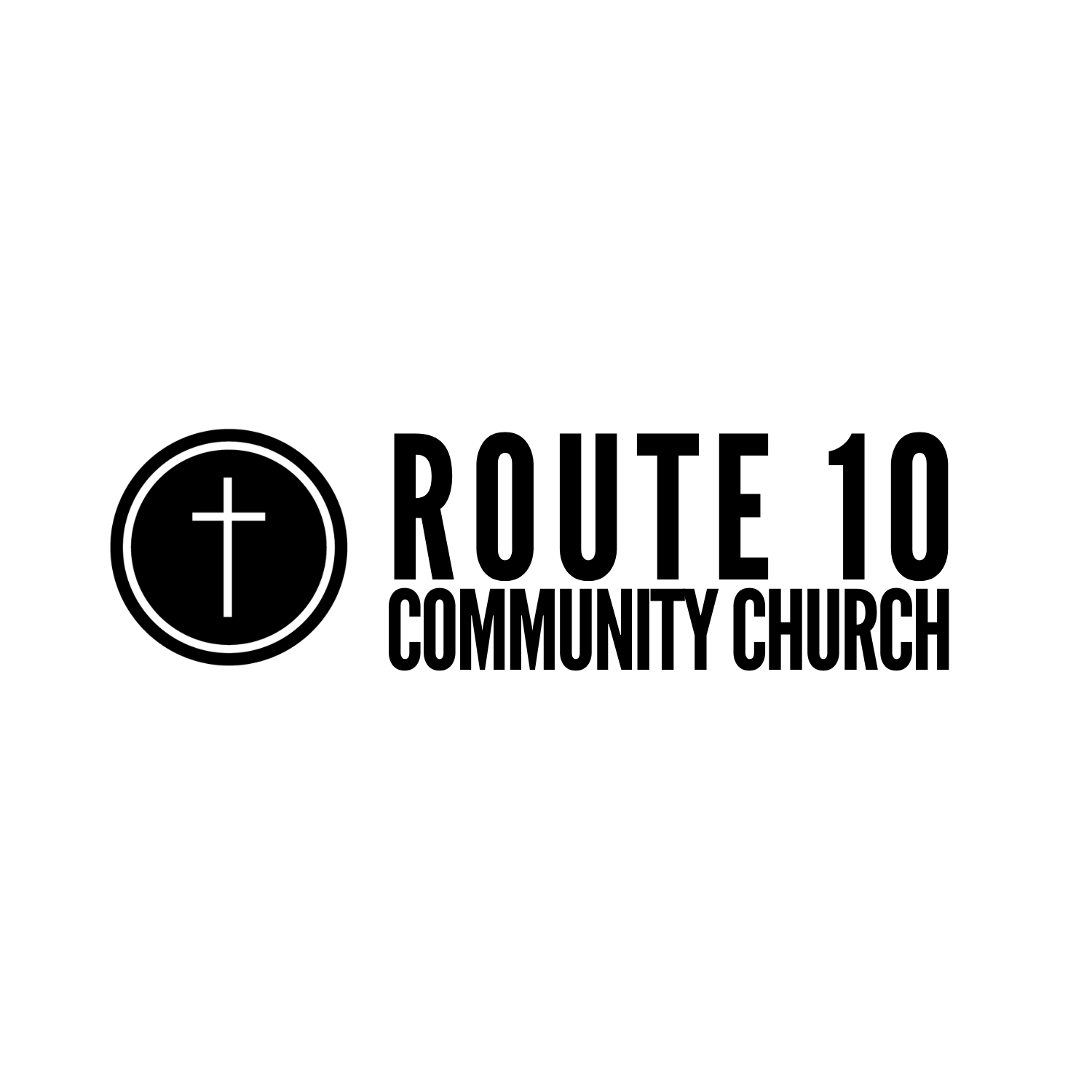 Black background with a white circle containing a white cross inside it, located towards the bottom left corner.