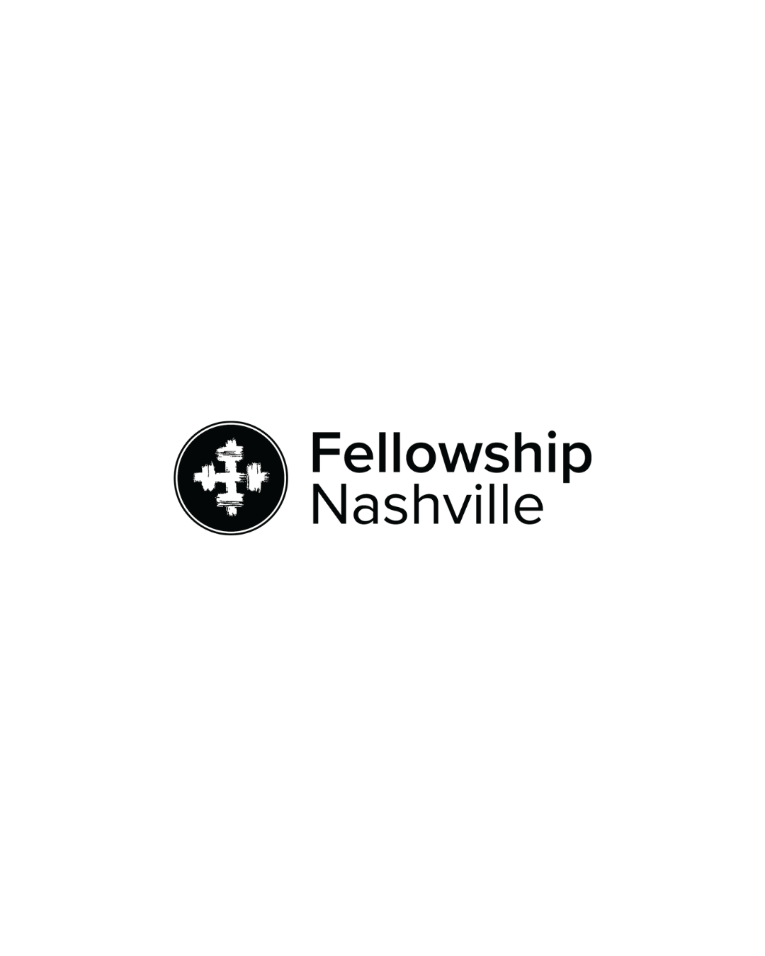 Black and white logo with a circular design and the text 'Fellowship Nashville' at the bottom.