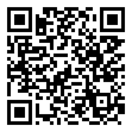 A QR code set against a white background.