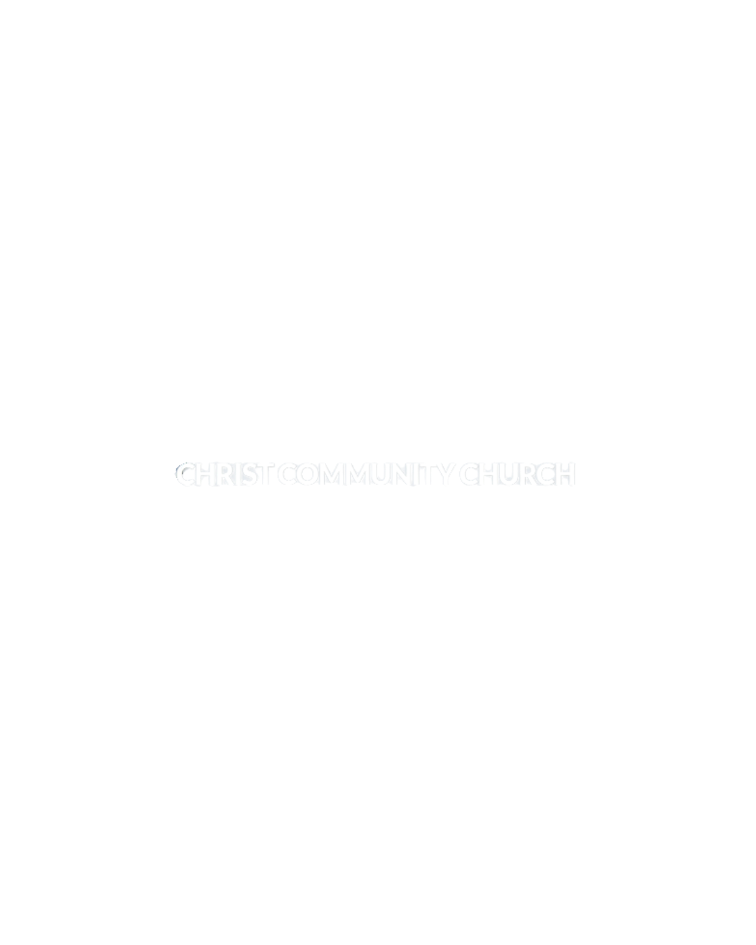 Black background with white text that reads 'CHRIST COMMUNITY CHURCH' at the bottom.
