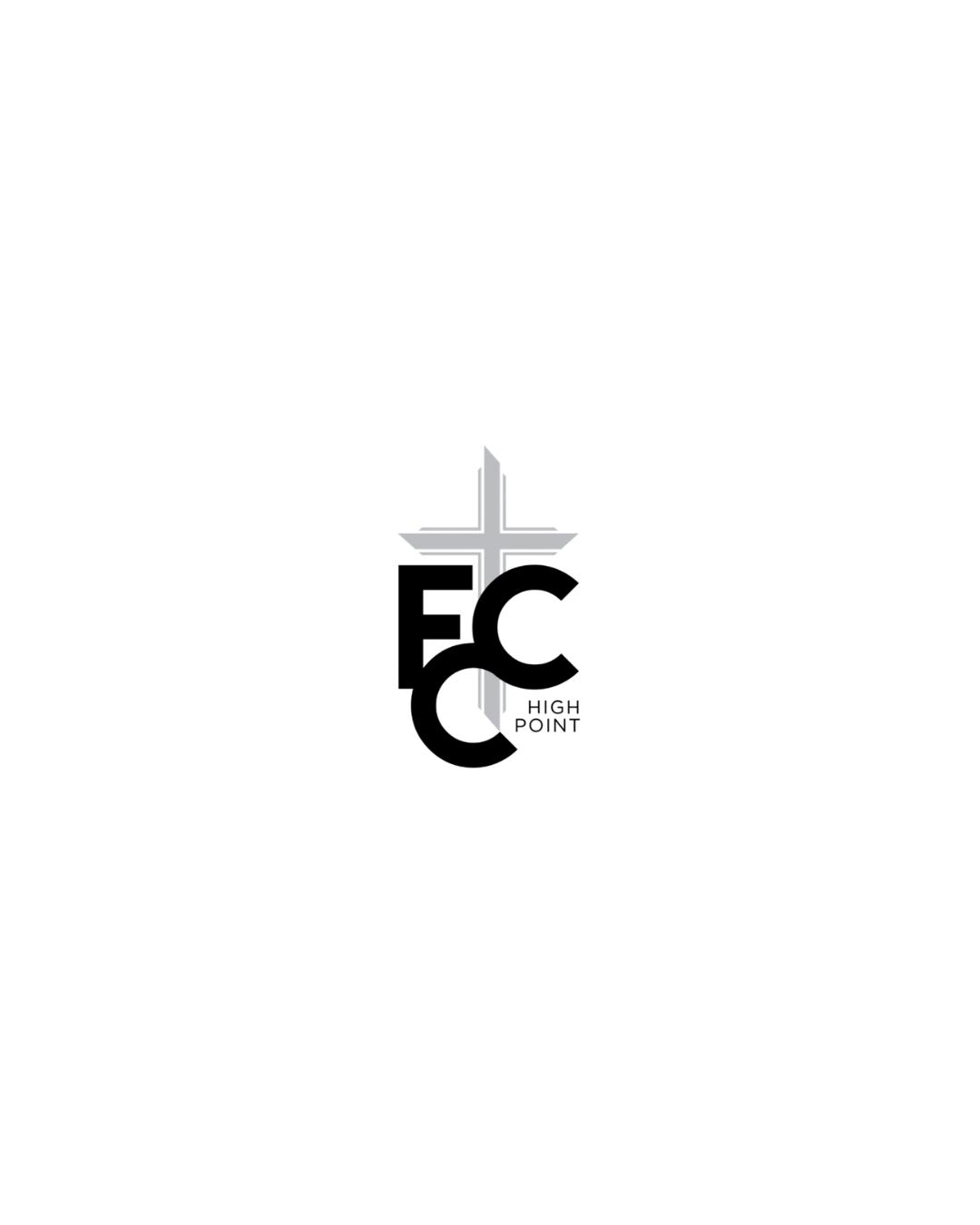 Black T-shirt with a silver cross and the words 'High Point' printed beneath.