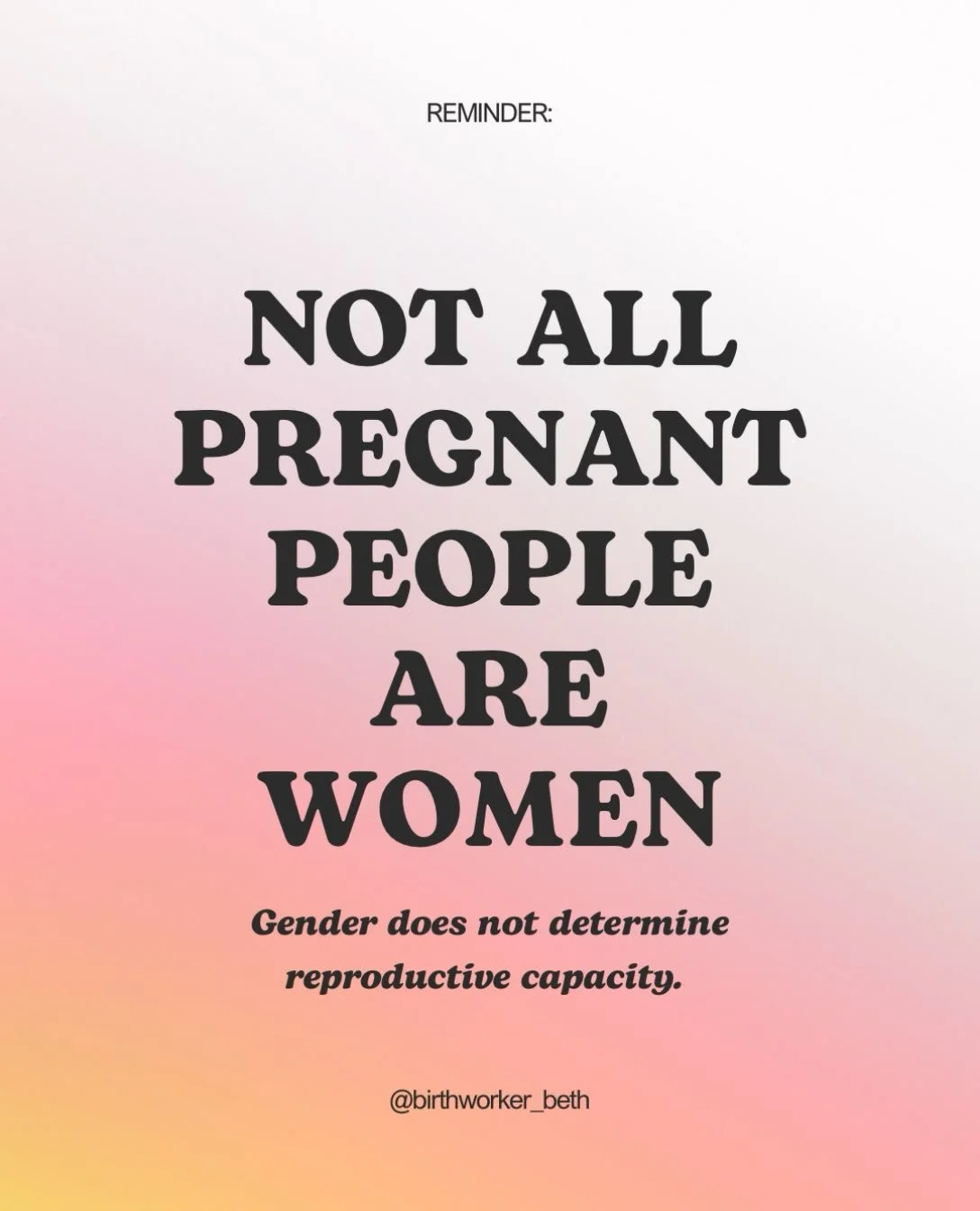 Just your weekly reminder that pregnancy should not have to be a gendered experience🤍 Trans and nonbinary people DO give birth! 🫄🏼🏳️&zwj;⚧️🫃🏾

#inclusivebirthwork #transpregnancy #seahorsedads #reproductivejustice #genderisasocialconstruct