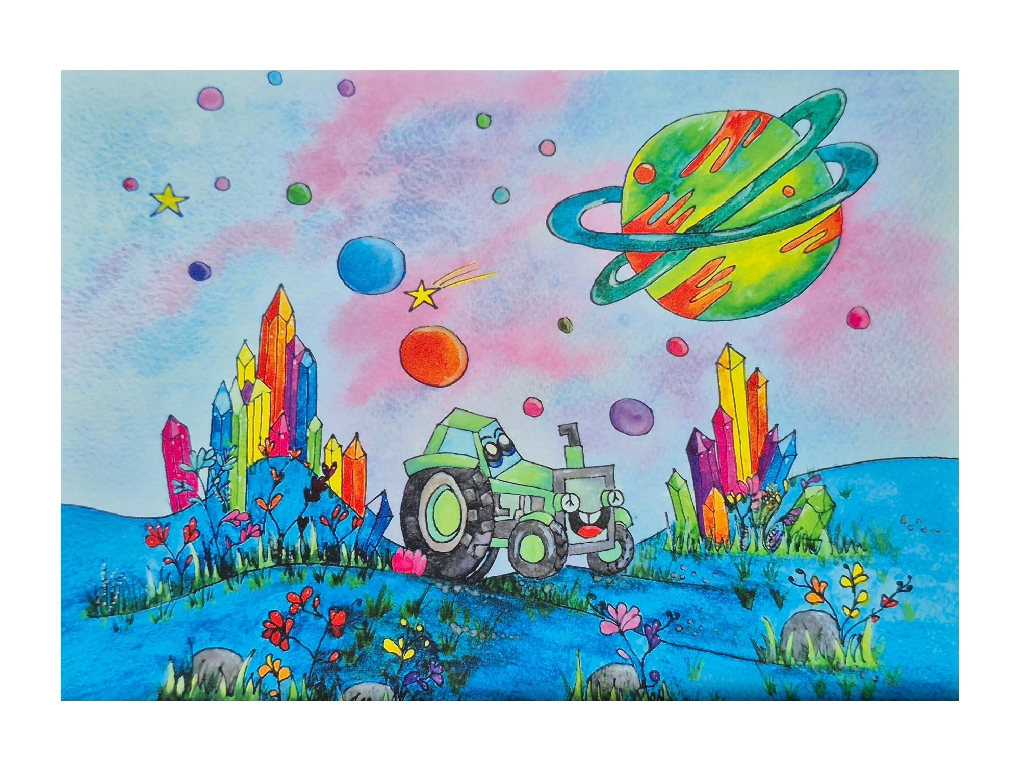 A4 - Art poster (Dreamy goes to the Moon)