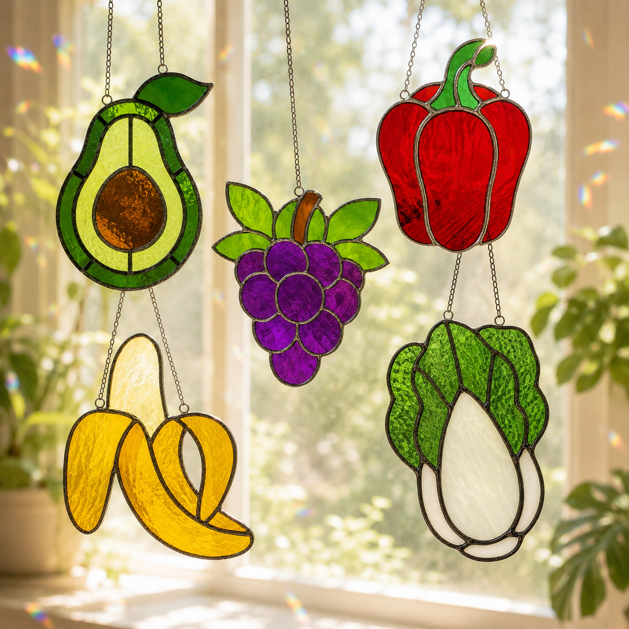 Sunday, July 19: 1-5:30 PM - Fresh Cut Glass: Fruit & Veggie Suncatchers (Returning Students Only)