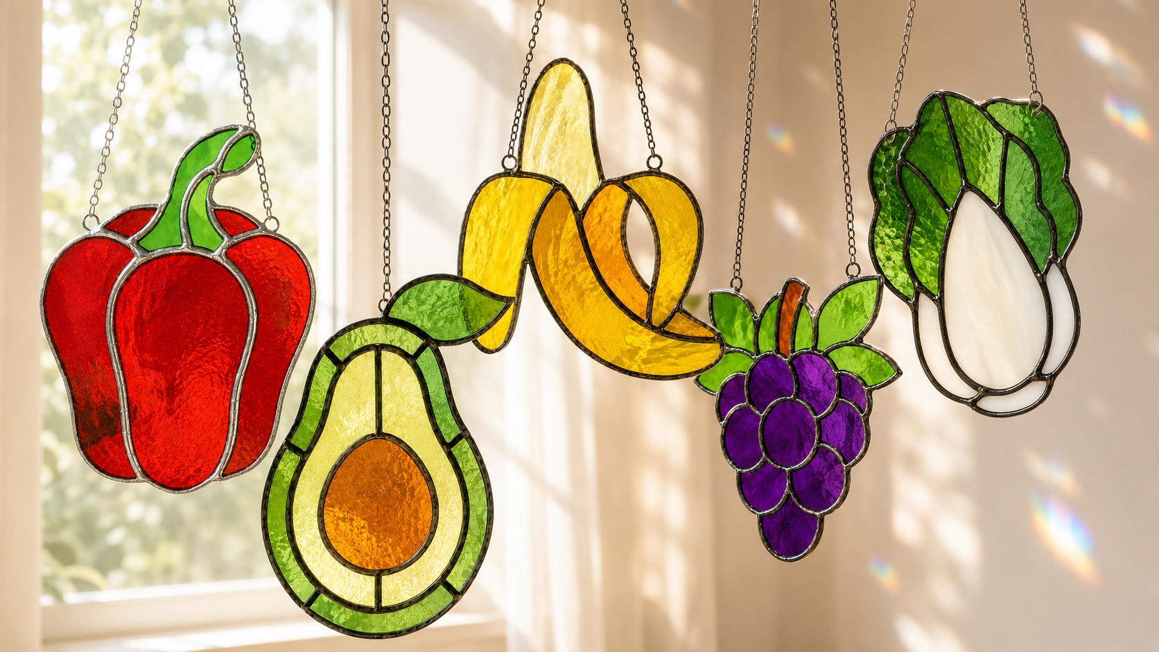 Sunday, Aug 2: 12-5 PM - Fresh Cut Glass: Fruit & Veggie Suncatchers (Returning Students Only)