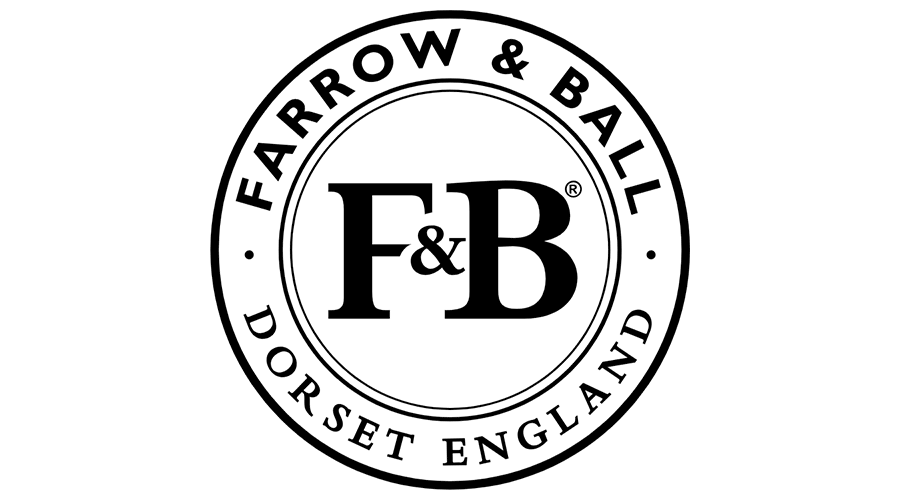 Logo with the text 'Farrow & Ball Dorset England' and the initials 'F&B' in the center.
