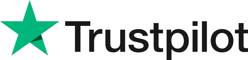 Trustpilot logo featuring a green star and black text.