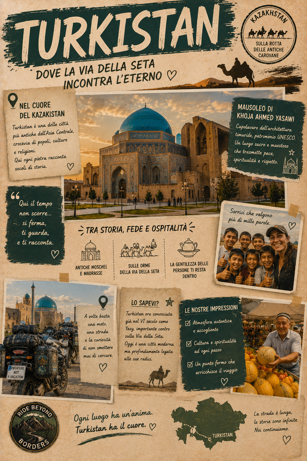 Dopo 12 giorni, la prima sosta: Turkistan , una tappa che profuma di oriente e spiritualità 