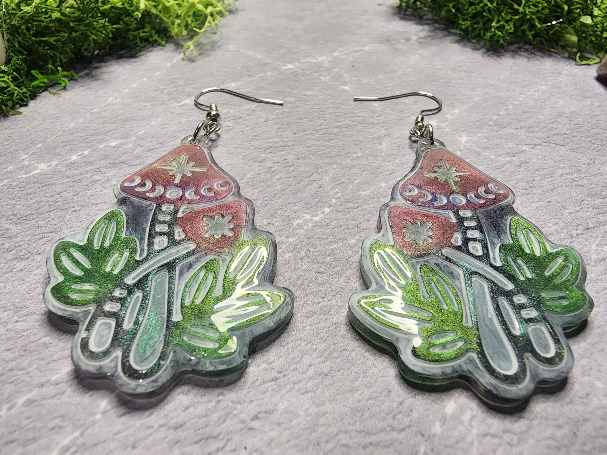 Moonlit Mushroom Earrings
