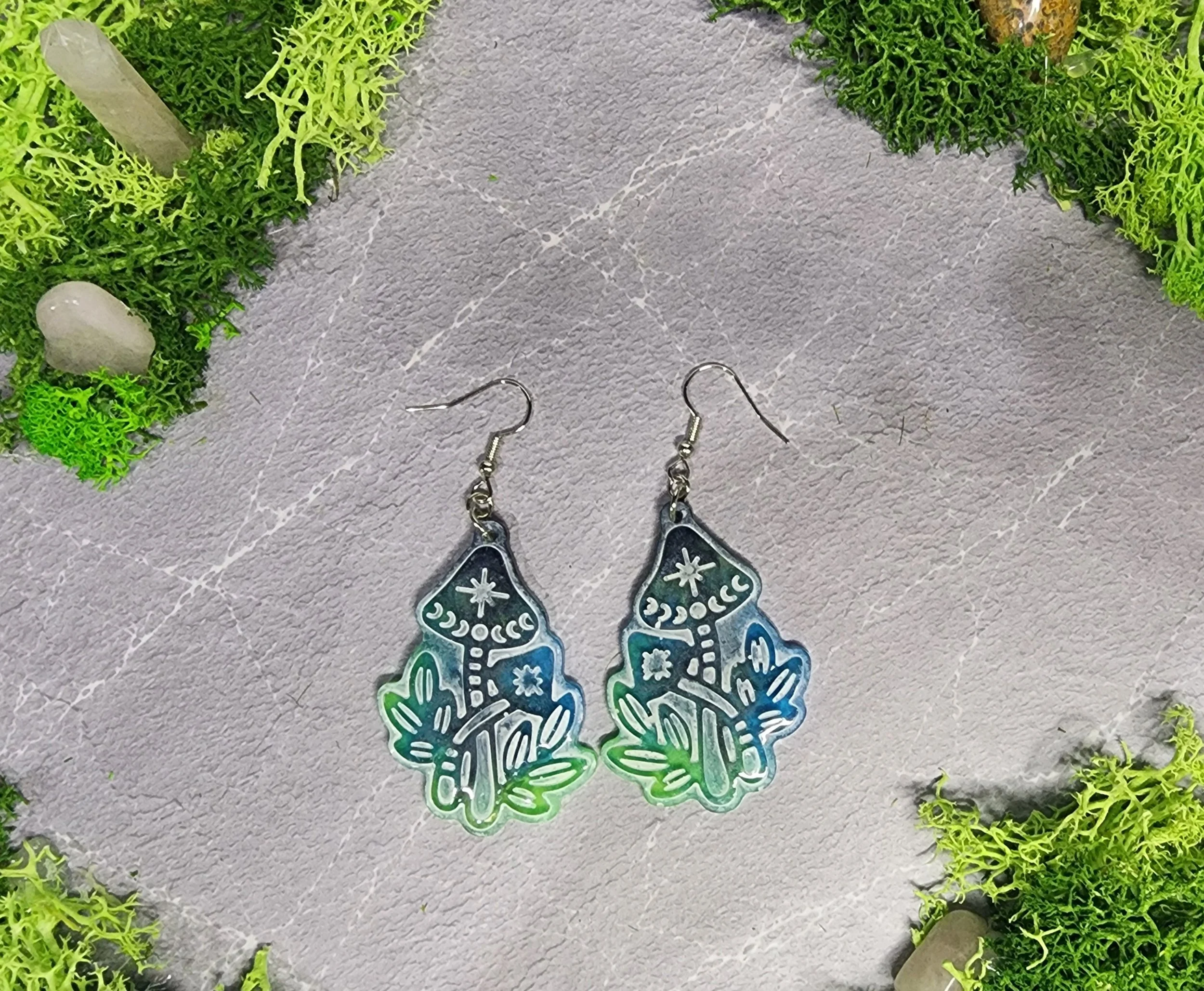 Moonlit Mushroom Earrings