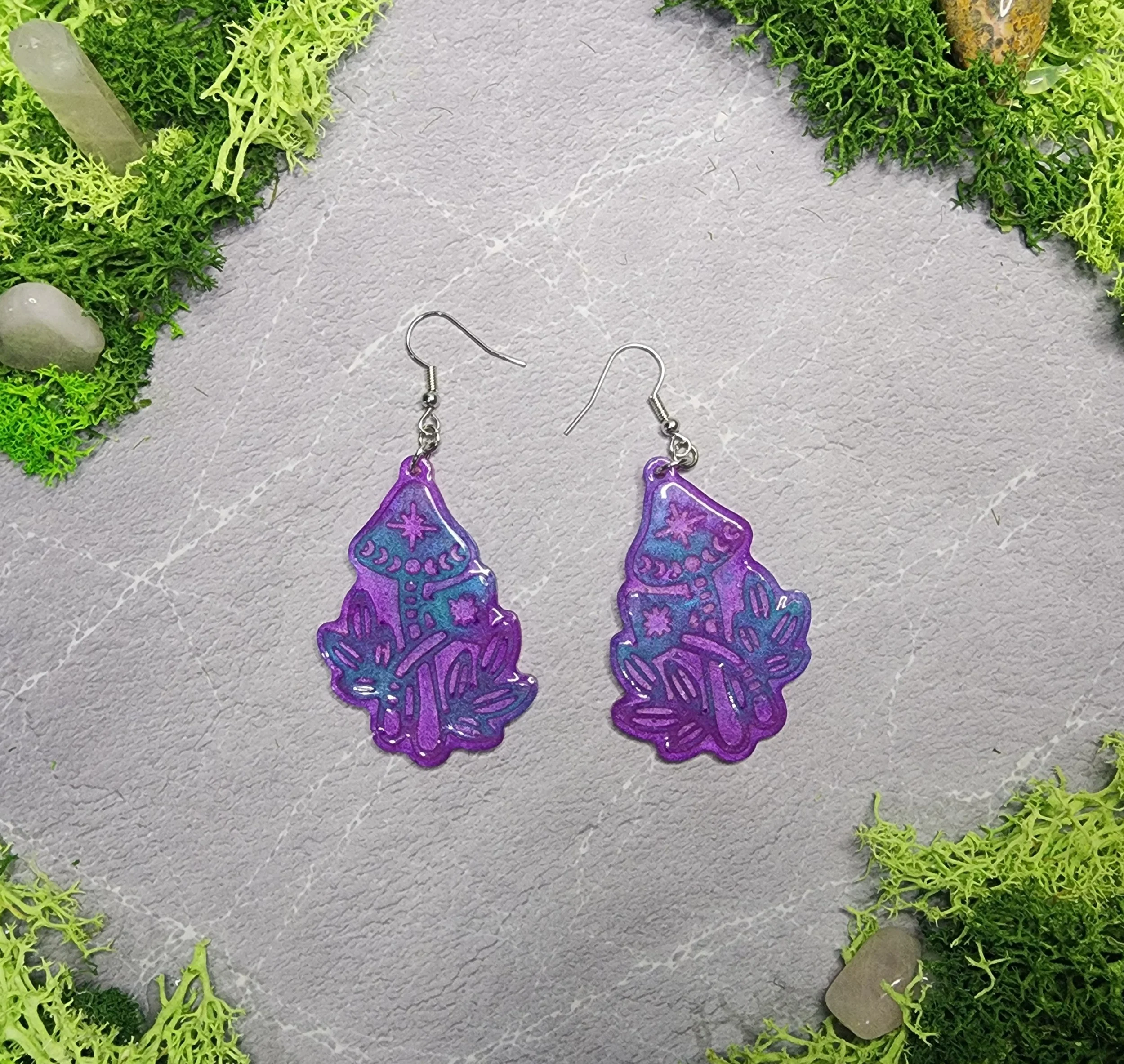 Moonlit Mushroom Earrings