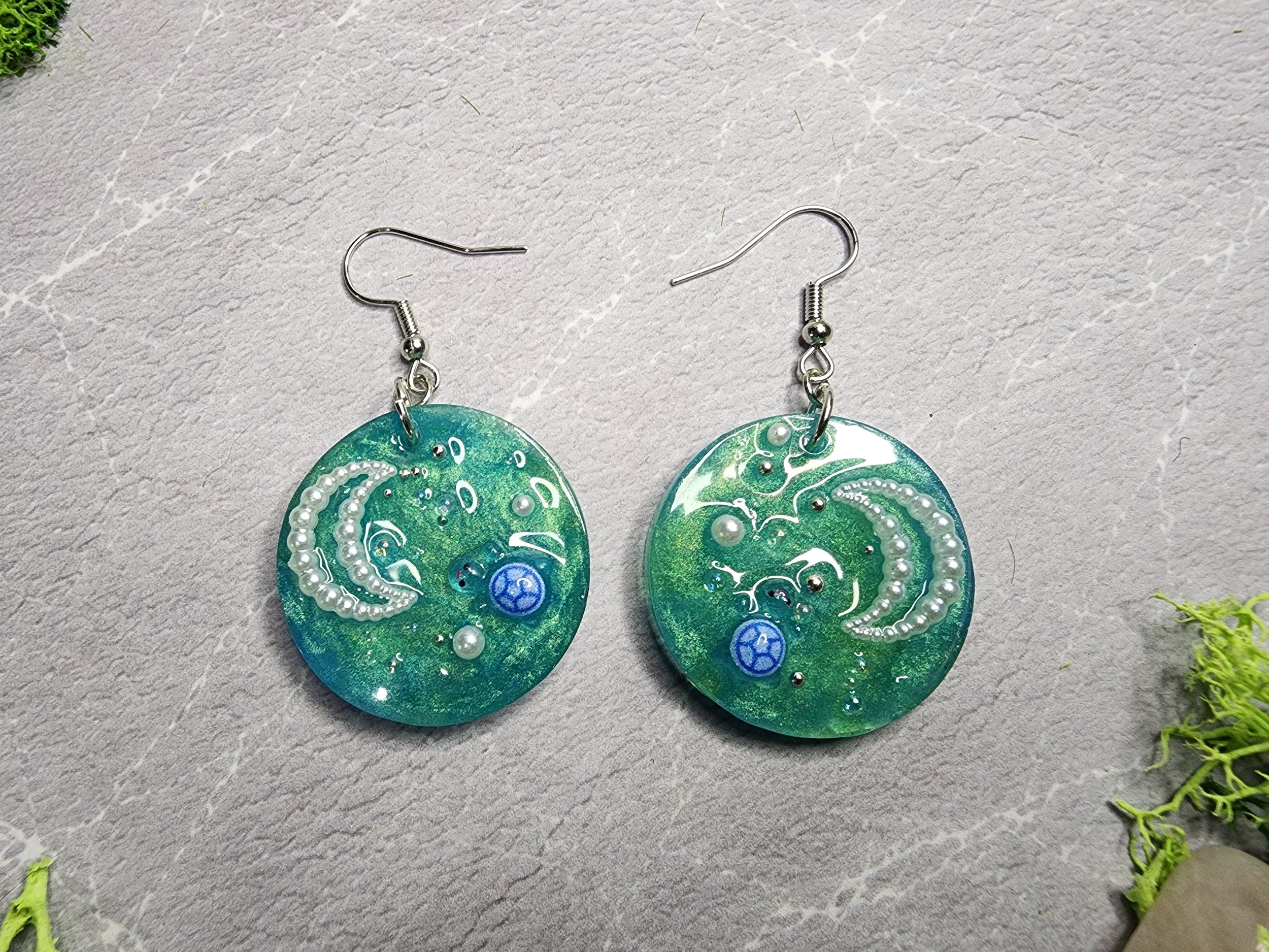 Moonlit Sea Turtle Earrings