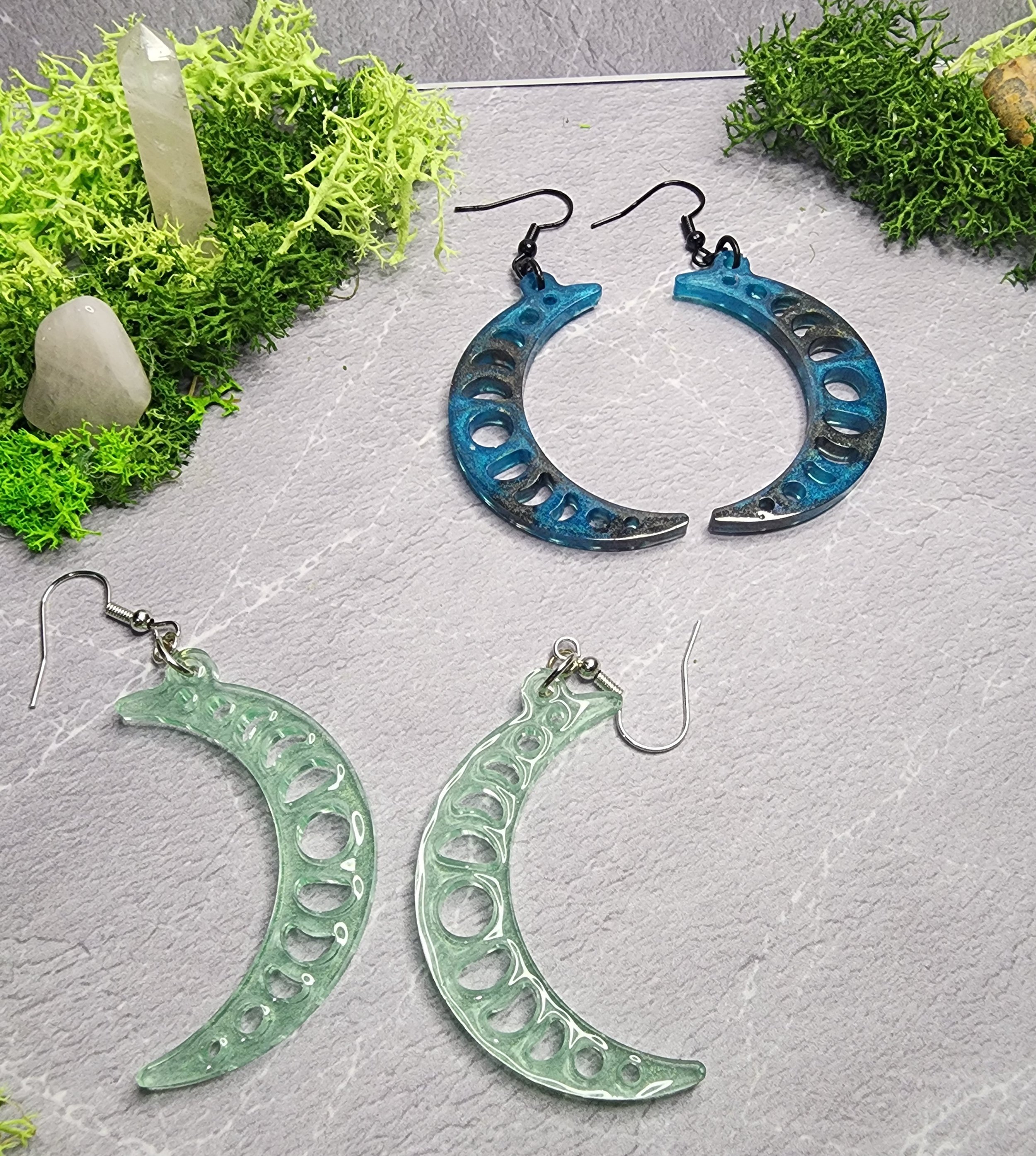 Moon Phase Crescent Earrings
