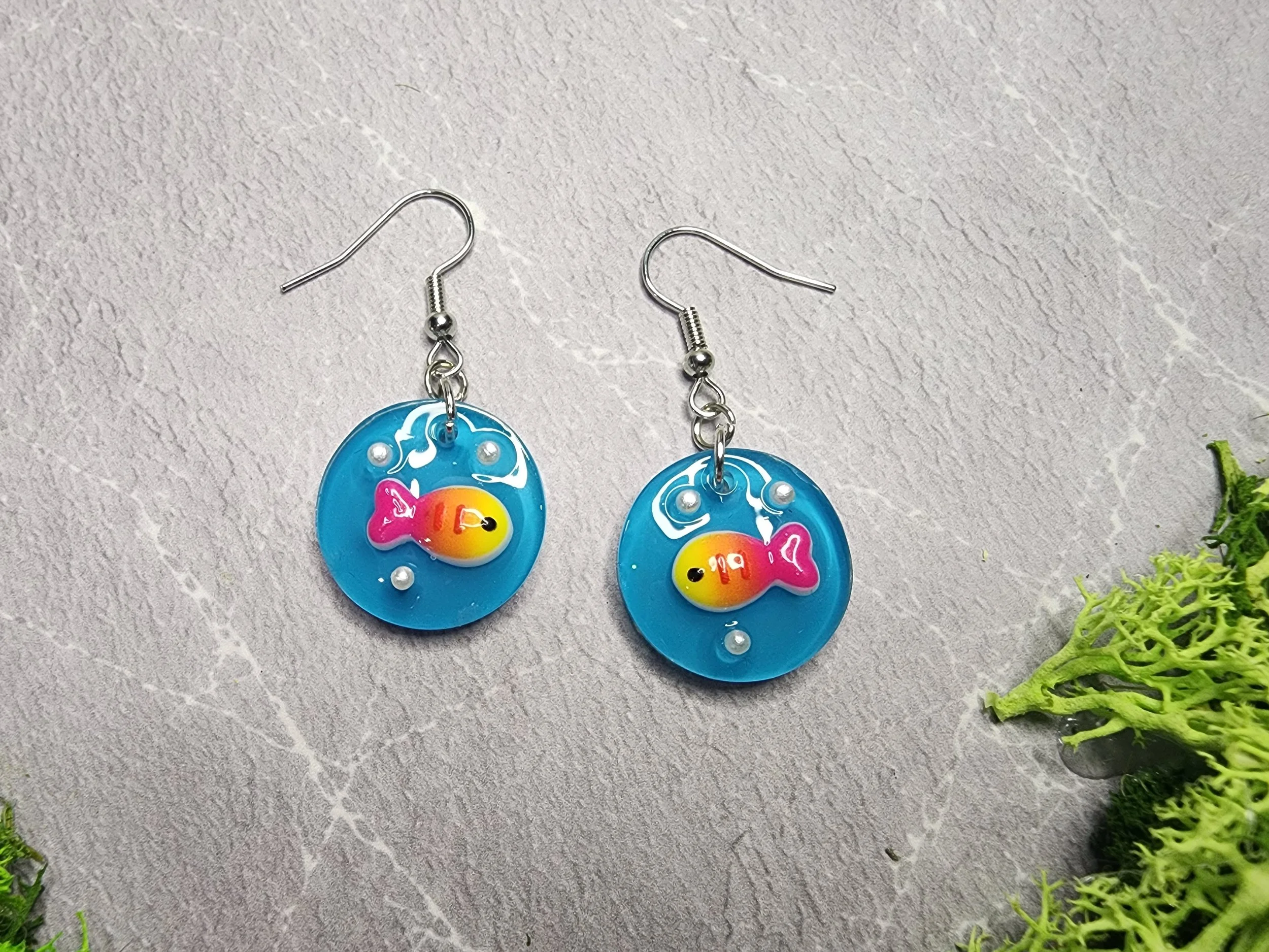 Bubblegum Fish Earrings