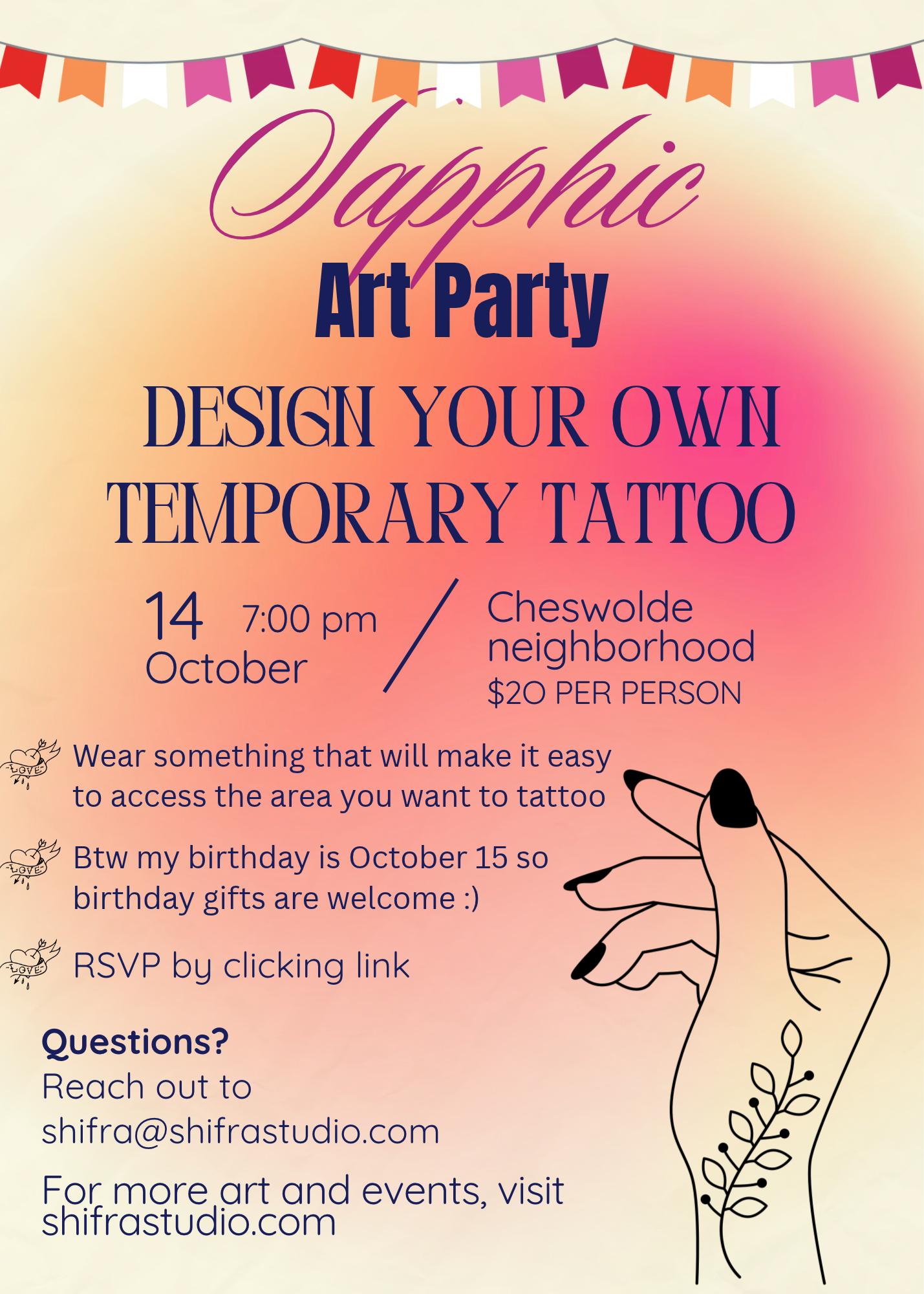 Sapphic Create Your Temporary Tattoo