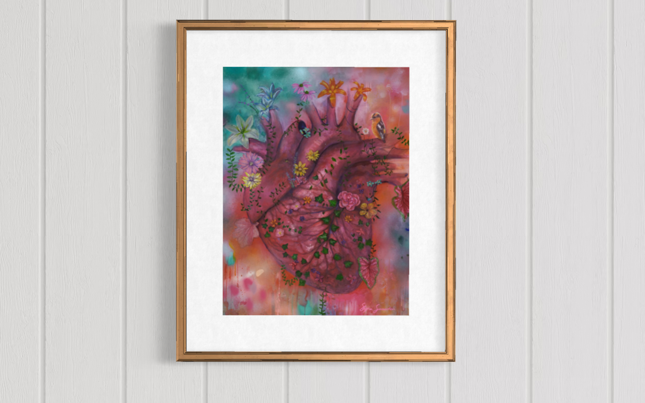 Cora (Corazon de Flores) Fine Art Print