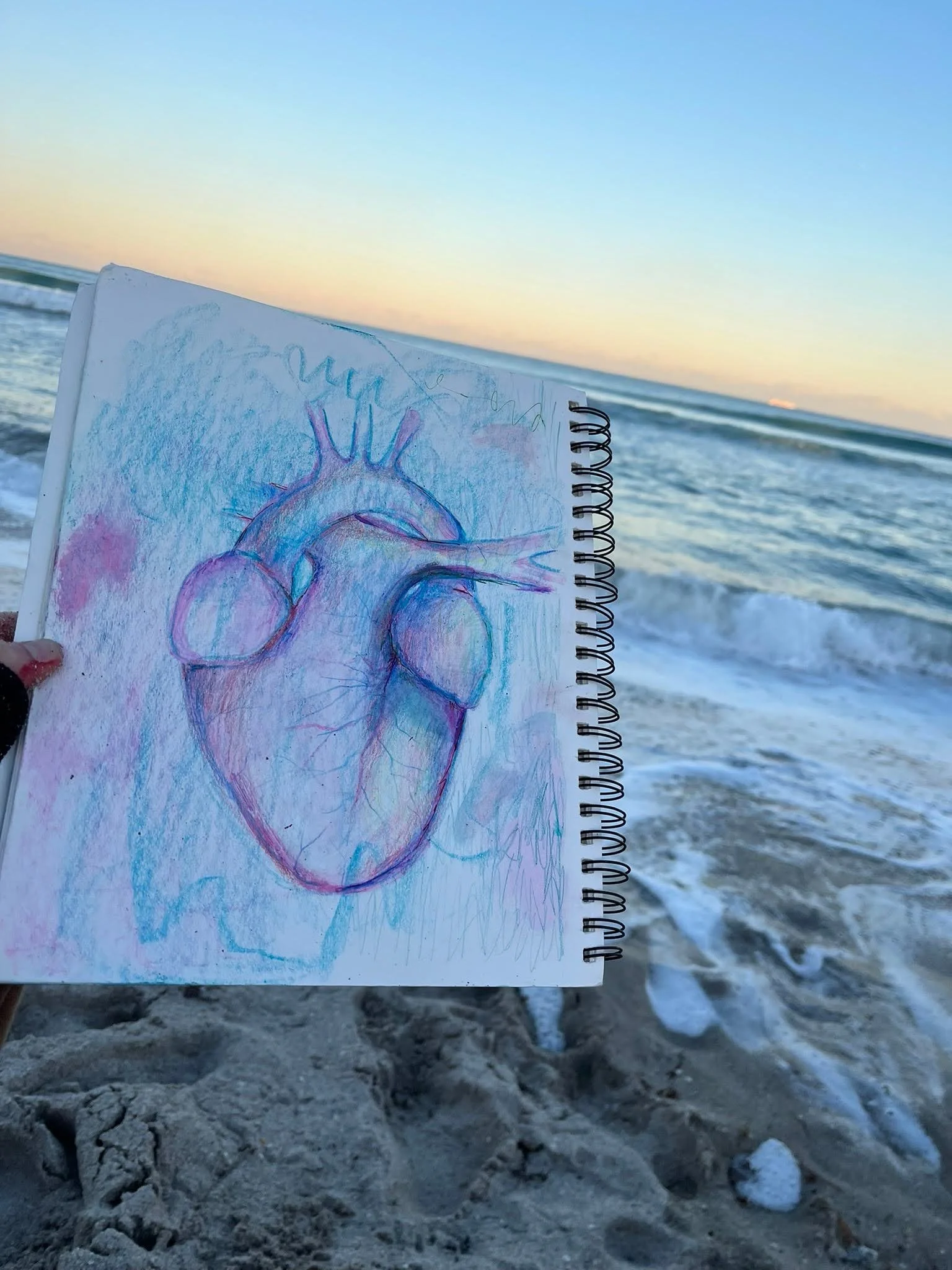 Heart by the beach