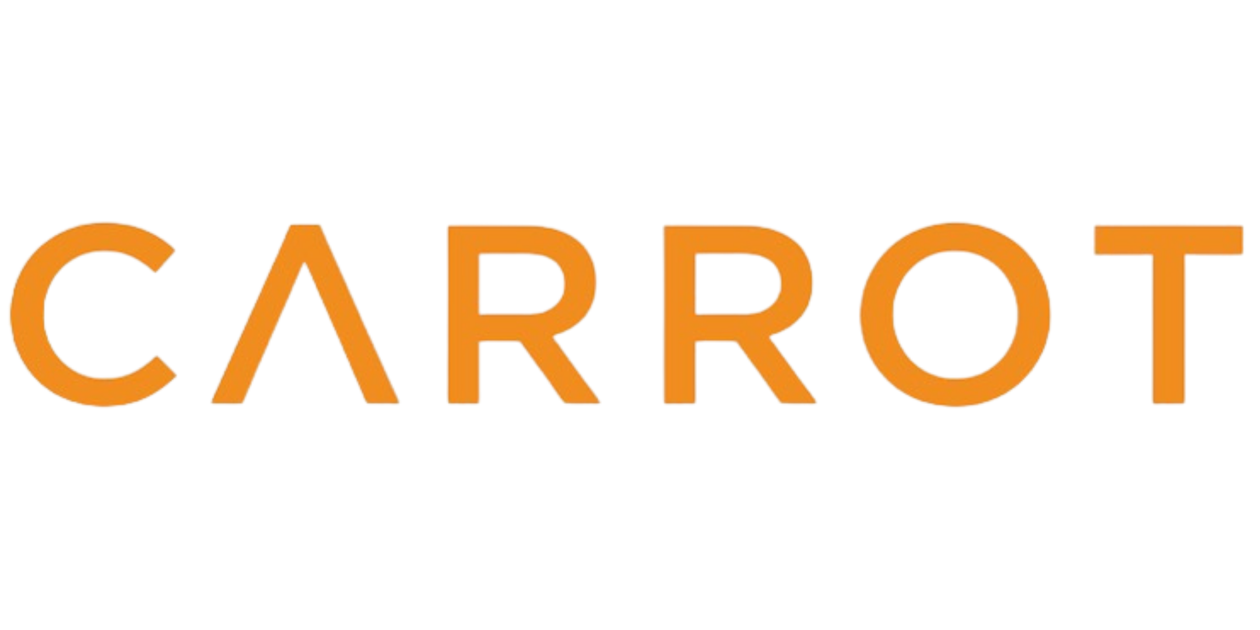 The word 'CARRROT' written in large orange 3D letters.