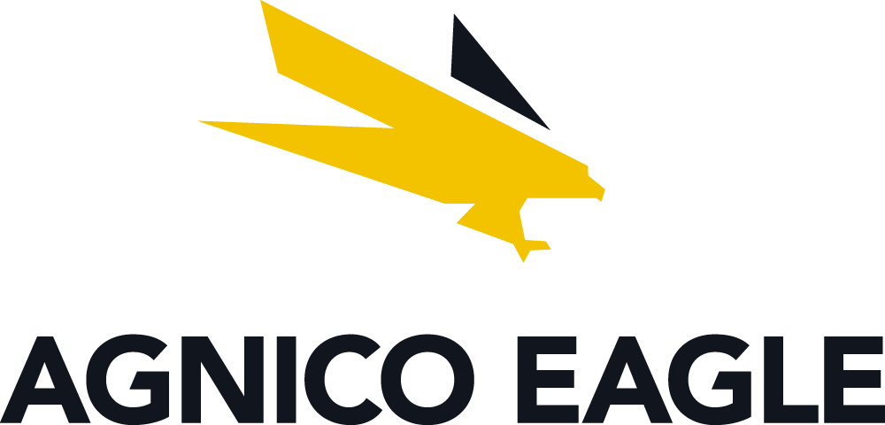 Logo of Agnico Eagle featuring a stylized yellow eagle in flight above the company name.